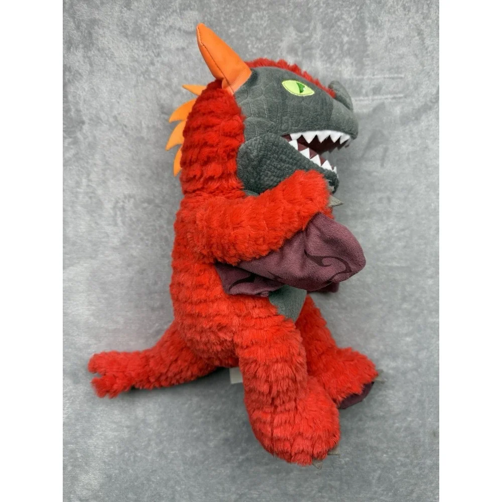 Build-A-Bear Workshop MagiQuest Dragon Stuffed Animal Plush Red Gray Purple